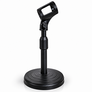 Suporte Microfone de Mesa Alra Ajustável 360° Base Redonda