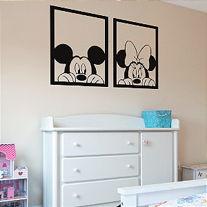 Composição de parede - Mickey e Minnie