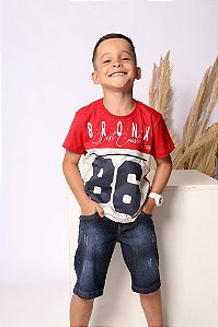 Bermuda Jeans Masculina Infantil Personalizada