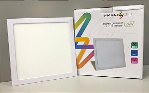 Kit 5 Painel Led Embutir 24w 3000k