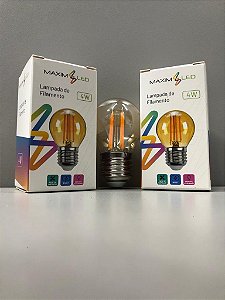 Kit 5 Unidades Lâmpada Filamento De Led Bulbo G45 Vintage Retro E27