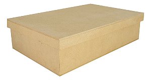 Caixa Retangular Tampa Sapato 35x20x10 Mdf Madeira