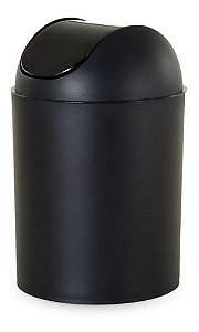 Lixeira Para Banheiro Tampa Basculante 5L Preta