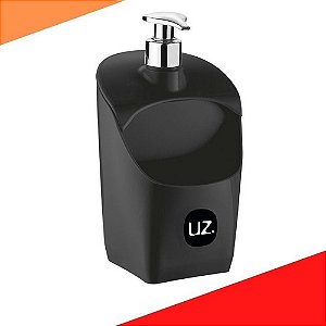 Organizador Dispenser Pia Porta Detergente e Esponja Cozinha Preto