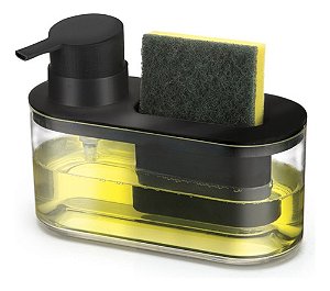 Dispenser Detergente Porta Bucha Cozinha Preto Arthi