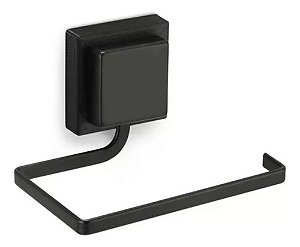 Suporte Banheiro Porta Papel Higiênico De Parede 3m Preto