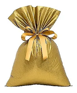 Saco de Presente Soft Touch Dourado