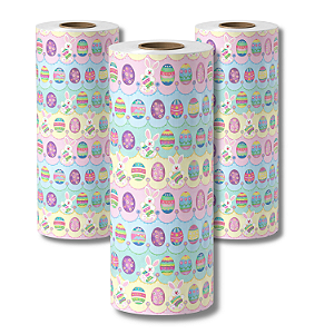 Papel De Presente Páscoa Bobina 60cm x 100m