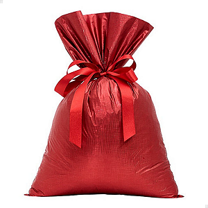 Saco Presente Soft 20x29 50 Unidades Embalagem Luxo Texturizado Vermelho