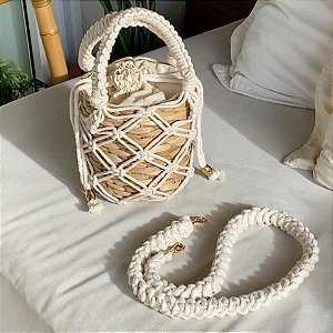 Bolsa Taormina Palha Natural Bege