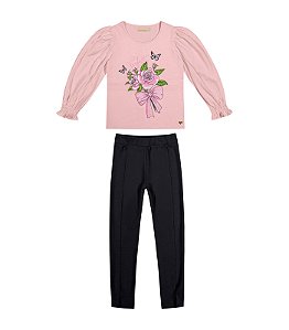CONJUNTO BLUSA COM LEGGING FEMININA