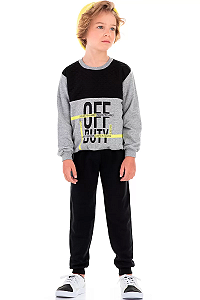 Conjunto Moletom menino Off Duty mescla