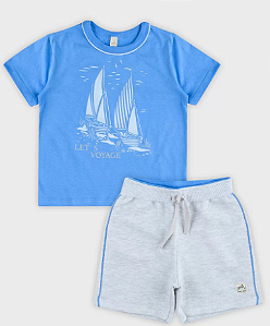 Conjunto Infantil Menino Glinny Voyage Azul tam. 02