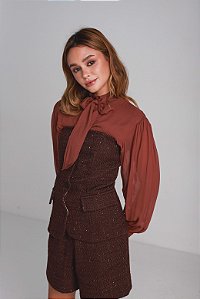 Blusa Deia - Marrom