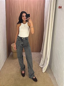 Calça Jeans Isis - Cinza