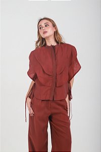 Blusa Malva - Marrom