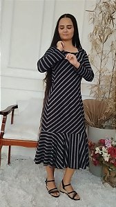 Vestido kelly com listras