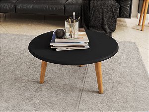 Mesa de Centro Brilhante - PRETO FOSCO