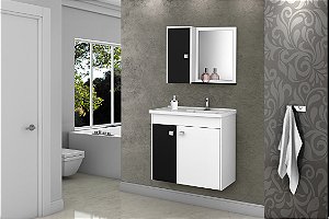Conjunto para Banheiro MUNIQUE - BRANCO/PRETO