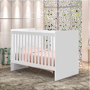 Berço Sofá Cama  Americano Giovana 0,77mx1,32m - Branco - JA Moveis