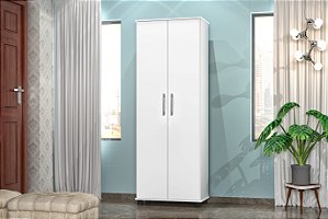 Multiuso Armário Arezzo Organizador 4 Prateleiras com Rodas - Branco