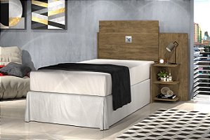 Cabeceira Box Solteiro Acapulco 0,90 Jequitibá J&A Móveis