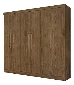 Guarda-roupa Casal Malibu 6 Portas 4 Gavetas Jequitibá - J&A  Moveis