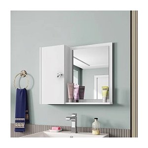 ESPELHEIRA E ARMARIO SUPERIOR GENOVA DESMONTADO BRANCO