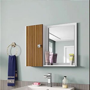 ESPELHEIRA E ARMARIO SUPERIOR GENOVA DESMONTADO BCO/RIP