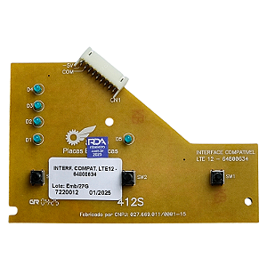 PLACA INTERFACE ELECTROLUX V1 LTE12 64800634 VERSÃO 1
