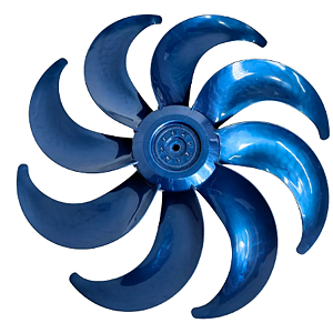 HÉLICE AZUL METALIZADA P/ VENTILADOR MONDIAL 40CM 8P ORIGINAL