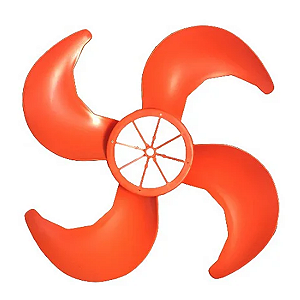 HÉLICE LARANJA ORIGINAL P VENTILADOR 30CM 4P MALLORY TS30