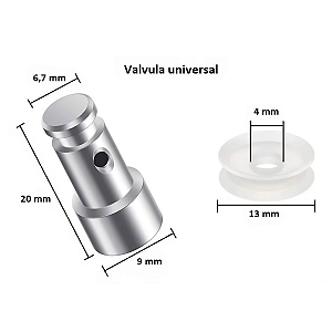 Kit Válvula de Segurança (Pino) + Anel de Vedação Universal para Panela de Pressão Elétrica | MODIAL PE-09, PE-12, PE-21