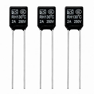 3x Fusível Térmico Para Ventilador 2a 250v - 130°C Graus