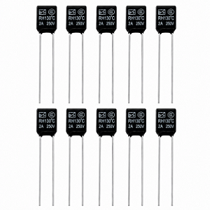 10x Fusível Térmico Para Ventilador 2a 250v - 130°C Graus