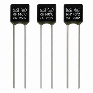 3x Fusível Térmico Para Ventilador 2a 250v - 140°C Graus