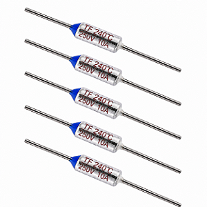 5 FUSÍVEIS TÉRMICOS 240ºC 10A 250V SEM FIO