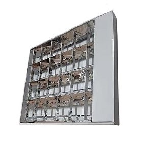 Luminária Sobrepor p/ 4 Lâmpadas de 14W com aleta e refletor alumínio ref.: LS358 414 LUMIBRAS