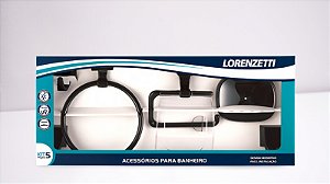 Kit Attic Quadra 5 Pçs ABS cor:PT ref 2000 F24 LORENZETTI
