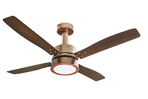 Ventilador Teto Vintage LED 127V Cobre 6400K 254115 VENTI-DELTA