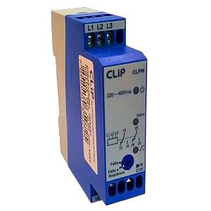Rele Falta e Sequência de Fase Trifásico 220 a 480VCA CLPW Clip