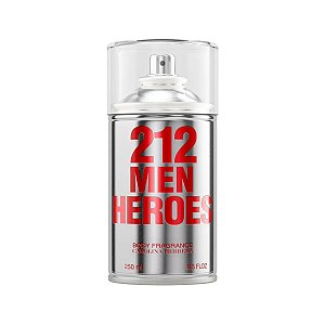 Body Spray Masculino 212 Heroes Carolina Herrera 250ml - Fragrância Jovial e Ousada