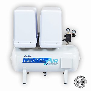 DA3000 50VFP Compressor de ar isento de óleo de 3 HP - Linha Dental Air