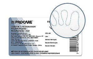 Fio De Sutura Procare Polipropileno Nº1/0 (40mm) C/Agulha 1/2 C/24 Unidades