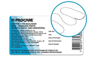 Fio De Sutura Procare Seda Nº3/0 (17mm) C/Agulha 1/2 C/24 Unidades