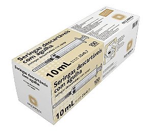 Seringa Descarpack 10ml Com Agulha 25 X 0,70mm Luer Slip C/100 Unidades