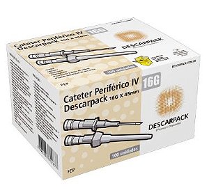 Cateter Intravenoso Periférico Descarpack 16G C/100 Unidades