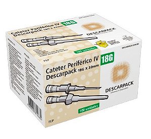 Cateter Intravenoso Periférico Descarpack 18G C/100 Unidades