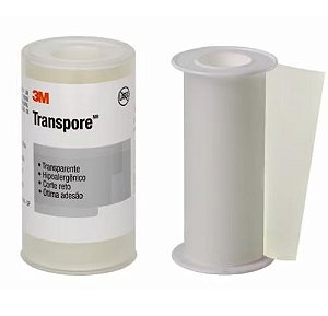 Fita Hipoalergênica Transparente Transpore 100cm X 4,5m 3m
