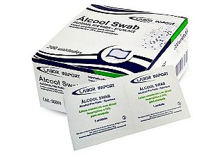 Álcool Swab Em Sachê Labor Import C/200 Unidades